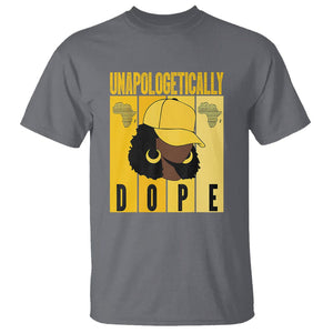 Unapologetically Dope Black History Month African America T Shirt TS01 Charcoal Printyourwear