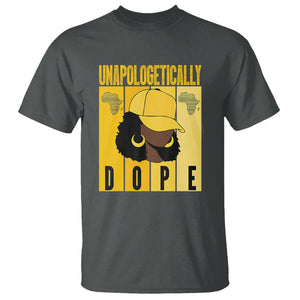 Unapologetically Dope Black History Month African America T Shirt TS01 Dark Heather Printyourwear