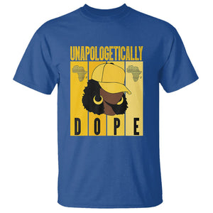 Unapologetically Dope Black History Month African America T Shirt TS01 Royal Blue Printyourwear