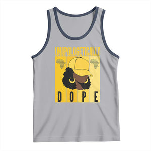 Unapologetically Dope Tank Top Black History Month African America TS01 Athletic Heather Navy Print Your Wear