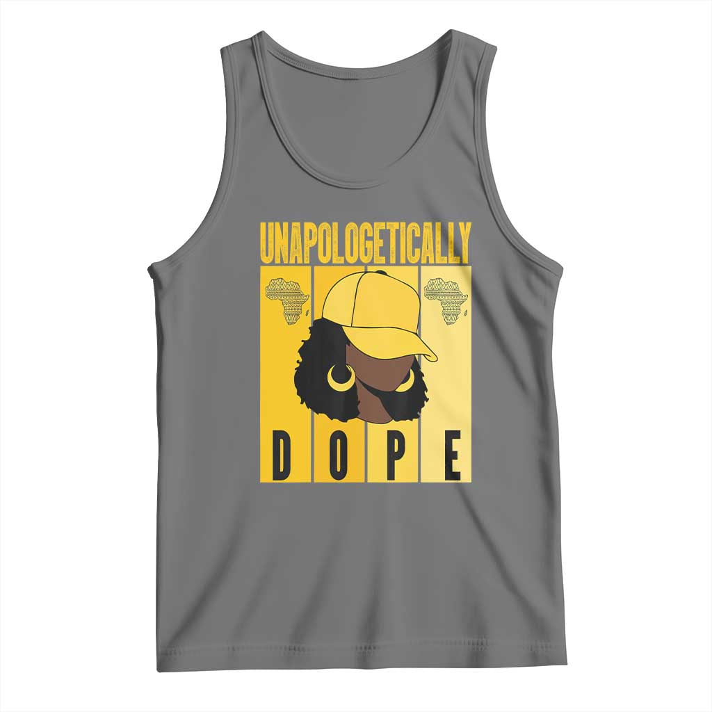 Unapologetically Dope Tank Top Black History Month African America TS01 Black Heather Print Your Wear