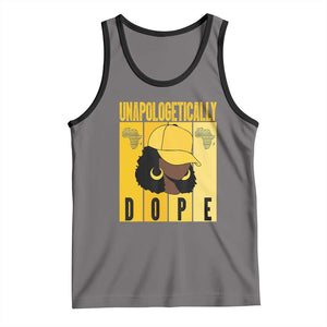 Unapologetically Dope Tank Top Black History Month African America TS01 Deep Heather Black Print Your Wear