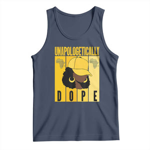 Unapologetically Dope Tank Top Black History Month African America TS01 Navy Print Your Wear