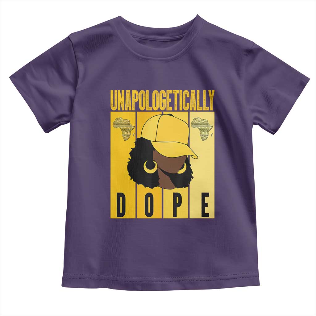 Unapologetically Dope Toddler T Shirt Black History Month African America TS01 Purple Print Your Wear