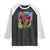 Afro Woman Graphic Raglan Shirt African Pride Color Painted TS01 Black White Print Your Wear