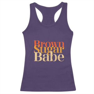 Brown Sugar Babe Racerback Tank Top Proud Black History Women Pride Juneteenth TS01 Purple Print Your Wear