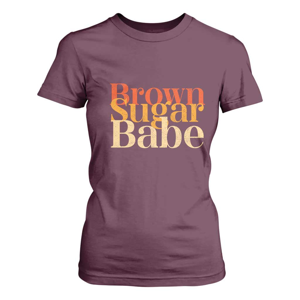 Brown Sugar Babe T Shirt For Women Proud Black History Women Pride Juneteenth TS01 Maroon Print Your Wear