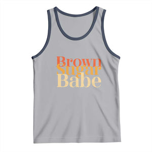 Brown Sugar Babe Tank Top Proud Black History Women Pride Juneteenth TS01 Athletic Heather Navy Print Your Wear