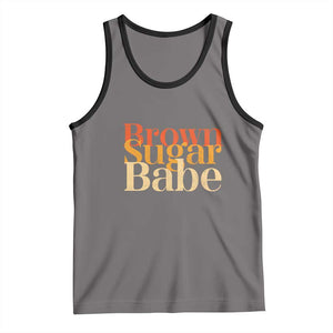 Brown Sugar Babe Tank Top Proud Black History Women Pride Juneteenth TS01 Deep Heather Black Print Your Wear