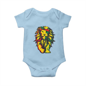 Juneteenth Lion Baby Onesie Cool Black History African American Pride TS01 Light Blue Print Your Wear