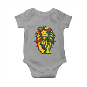 Juneteenth Lion Baby Onesie Cool Black History African American Pride TS01 Sport Gray Print Your Wear
