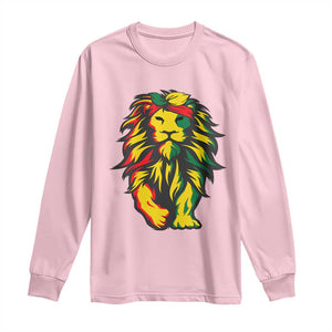Juneteenth Lion Long Sleeve Shirt Cool Black History African American Pride TS01 Light Pink Print Your Wear