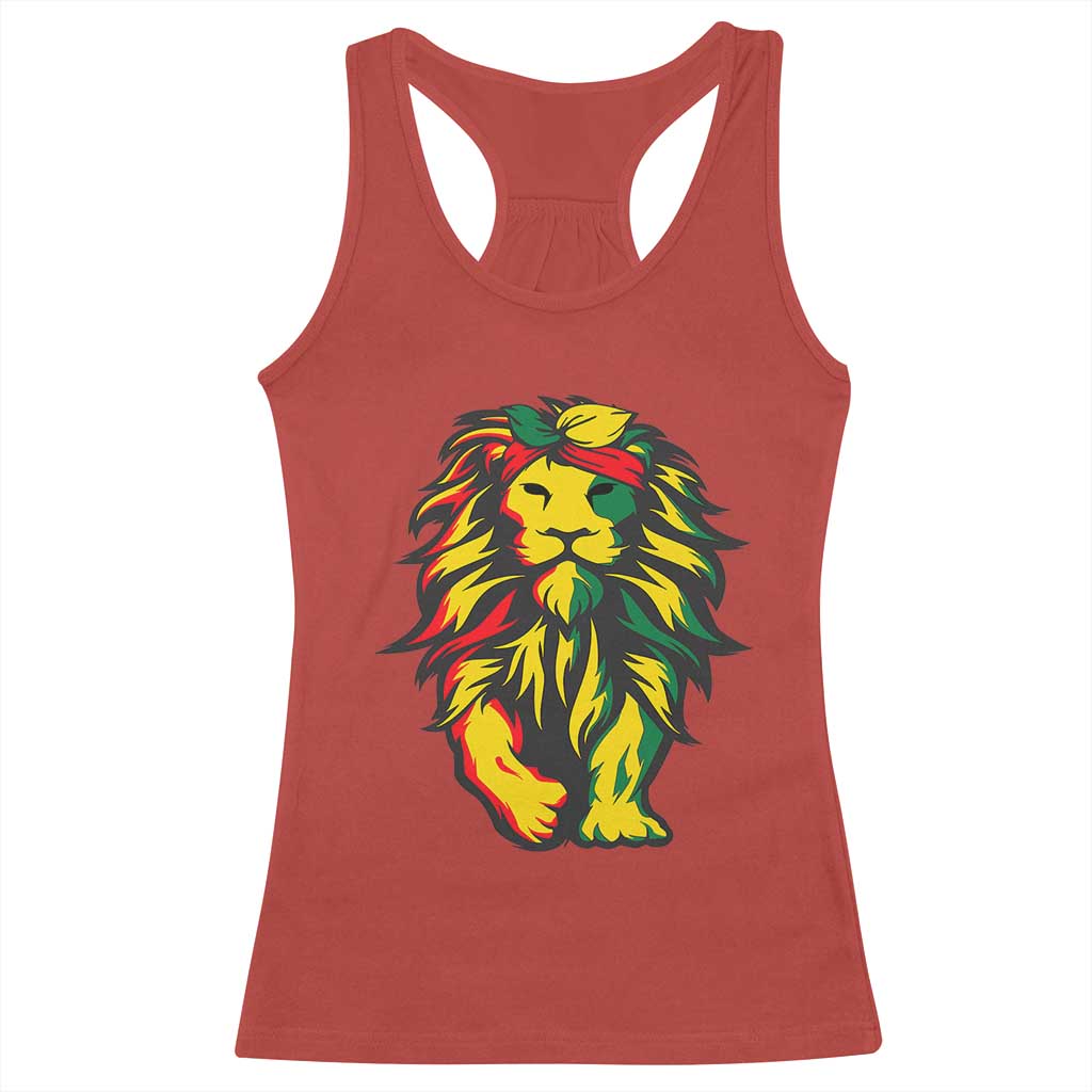 Juneteenth Lion Racerback Tank Top Cool Black History African American Pride TS01 Red Print Your Wear