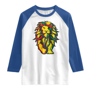 Juneteenth Lion Raglan Shirt Cool Black History African American Pride TS01 White Royal Print Your Wear