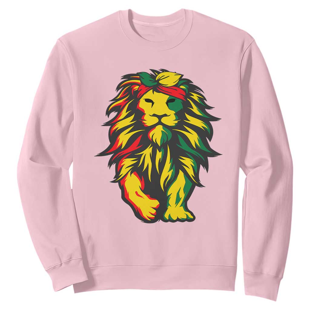Lion Juneteenth Sweatshirt Cool Black History TS01 Light Pink Printyourwear