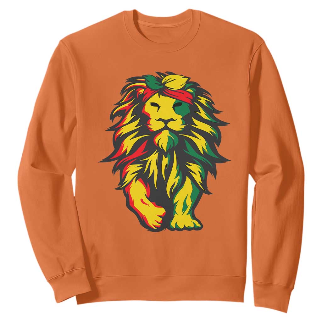 Lion Juneteenth Sweatshirt Cool Black History TS01 Orange Printyourwear