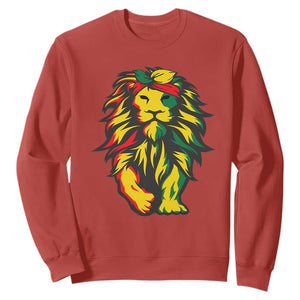 Lion Juneteenth Sweatshirt Cool Black History TS01 Red Printyourwear