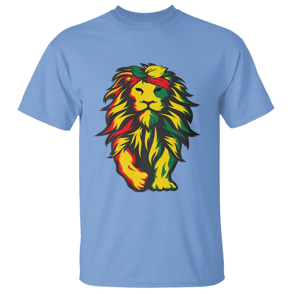 Lion Juneteenth T Shirt Cool Black History TS01 Carolina Blue Printyourwear