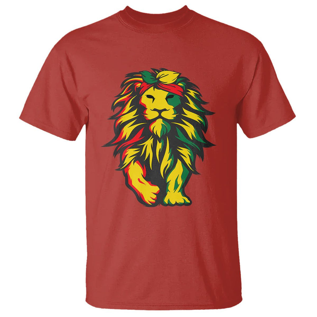 Lion Juneteenth T Shirt Cool Black History TS01 Red Printyourwear