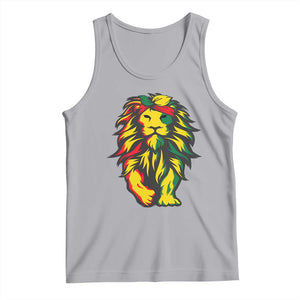 Juneteenth Lion Tank Top Cool Black History African American Pride TS01 Athletic Heather Print Your Wear