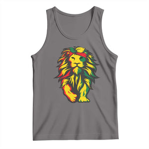 Juneteenth Lion Tank Top Cool Black History African American Pride TS01 Deep Heather Print Your Wear