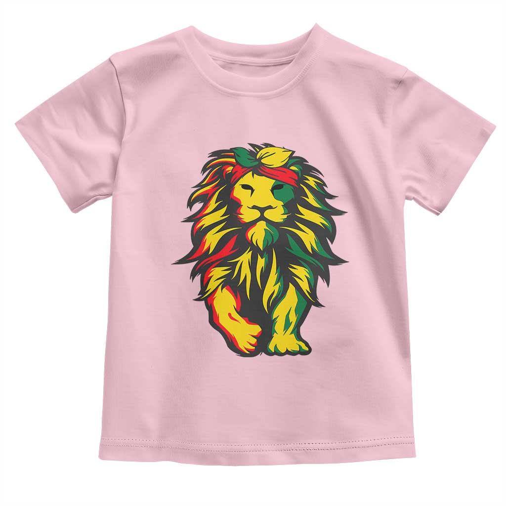 Juneteenth Lion Toddler T Shirt Cool Black History African American Pride TS01 Light Pink Print Your Wear