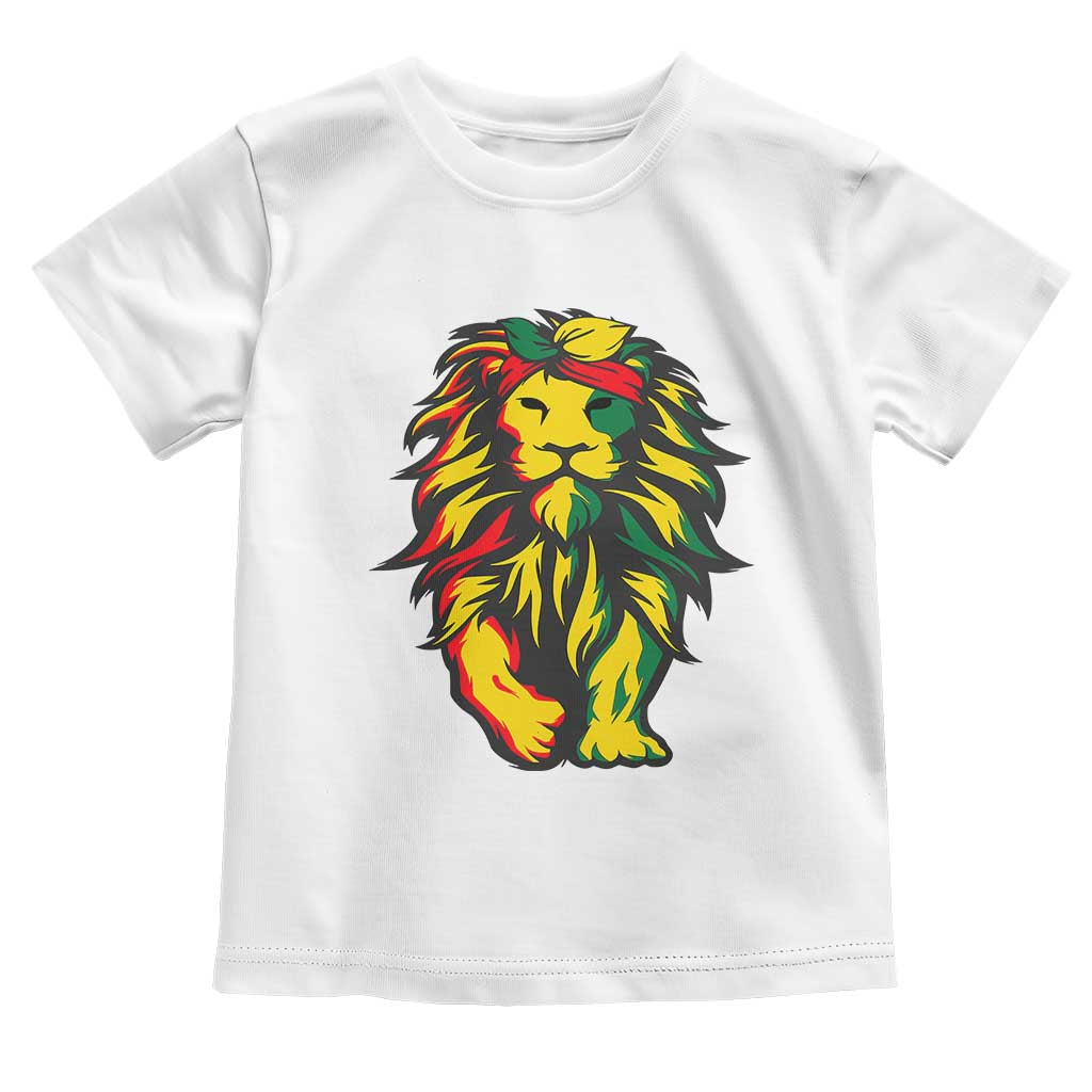 Juneteenth Lion Toddler T Shirt Cool Black History African American Pride TS01 White Print Your Wear