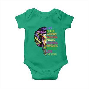 Black History Baby Onesie I Am The Storm Women Juneteenth TS01 Irish Green Print Your Wear