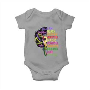 Black History Baby Onesie I Am The Storm Women Juneteenth TS01 Sport Gray Print Your Wear