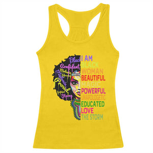 Black History Racerback Tank Top I Am The Storm Women Juneteenth TS01 Daisy Print Your Wear