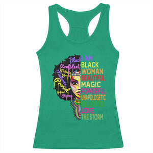 Black History Racerback Tank Top I Am The Storm Women Juneteenth TS01 Irish Green Print Your Wear