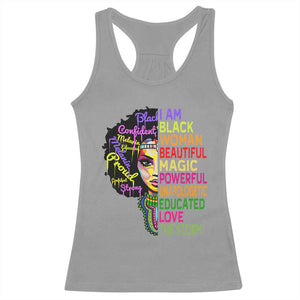 Black History Racerback Tank Top I Am The Storm Women Juneteenth TS01 Sport Gray Print Your Wear