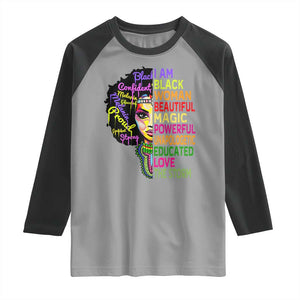 Black History Raglan Shirt I Am The Storm Women Juneteenth TS01 Sport Gray Black Print Your Wear