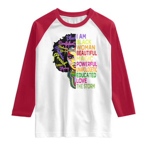 Black History Raglan Shirt I Am The Storm Women Juneteenth TS01 White Red Print Your Wear
