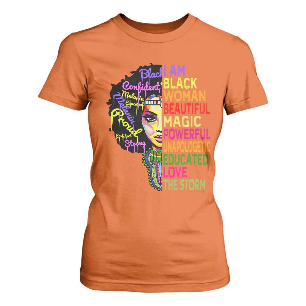 Black History T Shirt For Women I Am The Storm Women Juneteenth TS01 Orange Print Your Wear