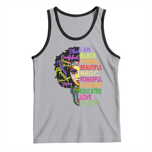 Black History Tank Top I Am The Storm Women Juneteenth TS01 Athletic Heather Black Print Your Wear
