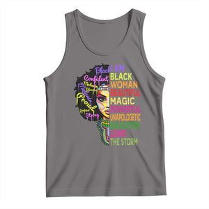 Black History Tank Top I Am The Storm Women Juneteenth TS01 Deep Heather Print Your Wear
