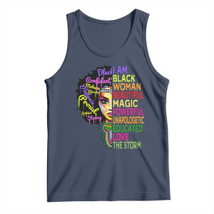 Black History Tank Top I Am The Storm Women Juneteenth TS01 Navy Print Your Wear