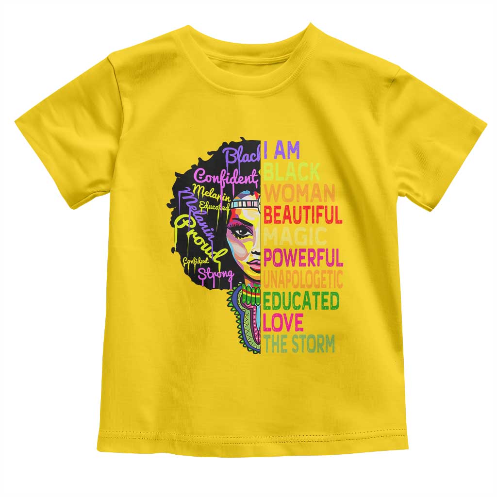 Black History Toddler T Shirt I Am The Storm Women Juneteenth TS01 Daisy Print Your Wear