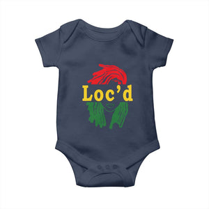 Locd Hair Girl Baby Onesie Black Woman Melanin Girl Juneteenth TS01 Navy Print Your Wear