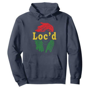 Black Woman Melanin Girl Juneteenth Hoodie With Loc'd Hair TS01 Navy Printyourwear