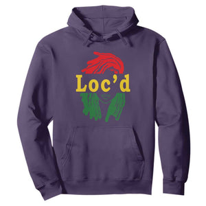 Black Woman Melanin Girl Juneteenth Hoodie With Loc'd Hair TS01 Purple Printyourwear