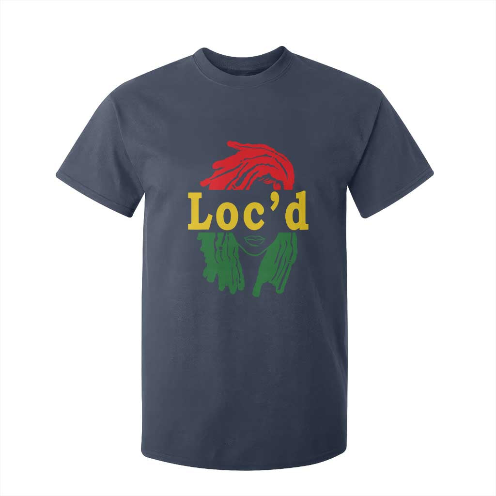 Locd Hair Girl T Shirt For Kid Black Woman Melanin Girl Juneteenth TS01 Navy Print Your Wear