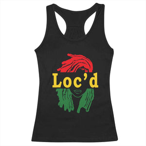 Locd Hair Girl Racerback Tank Top Black Woman Melanin Girl Juneteenth TS01 Black Print Your Wear