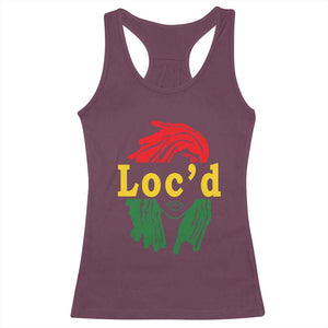 Locd Hair Girl Racerback Tank Top Black Woman Melanin Girl Juneteenth TS01 Maroon Print Your Wear