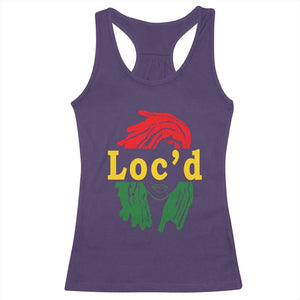 Locd Hair Girl Racerback Tank Top Black Woman Melanin Girl Juneteenth TS01 Purple Print Your Wear