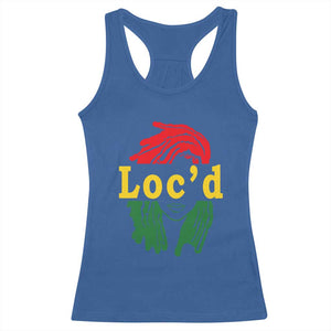 Locd Hair Girl Racerback Tank Top Black Woman Melanin Girl Juneteenth TS01 Royal Blue Print Your Wear