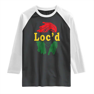 Locd Hair Girl Raglan Shirt Black Woman Melanin Girl Juneteenth TS01 Black White Print Your Wear