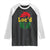 Locd Hair Girl Raglan Shirt Black Woman Melanin Girl Juneteenth TS01 Black White Print Your Wear