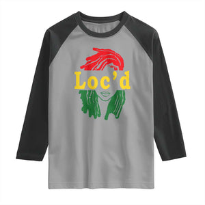 Locd Hair Girl Raglan Shirt Black Woman Melanin Girl Juneteenth TS01 Sport Gray Black Print Your Wear